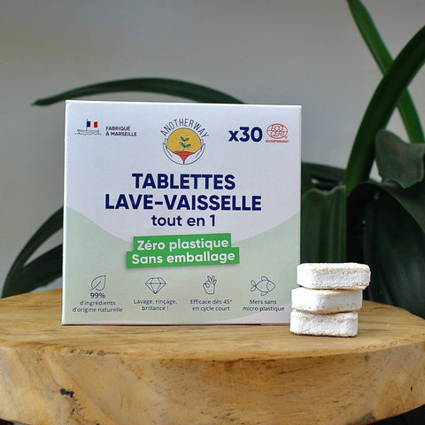 Tablettes lave - vaisselle | 3 en 1 | Boîte de 30 tablettesacide citriqueUneViePlusSaine