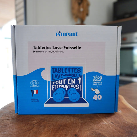 Tablettes lave - vaisselle | 40 tablettes | 3 en 1 | PimpantÉco - MénagersUneViePlusSaine