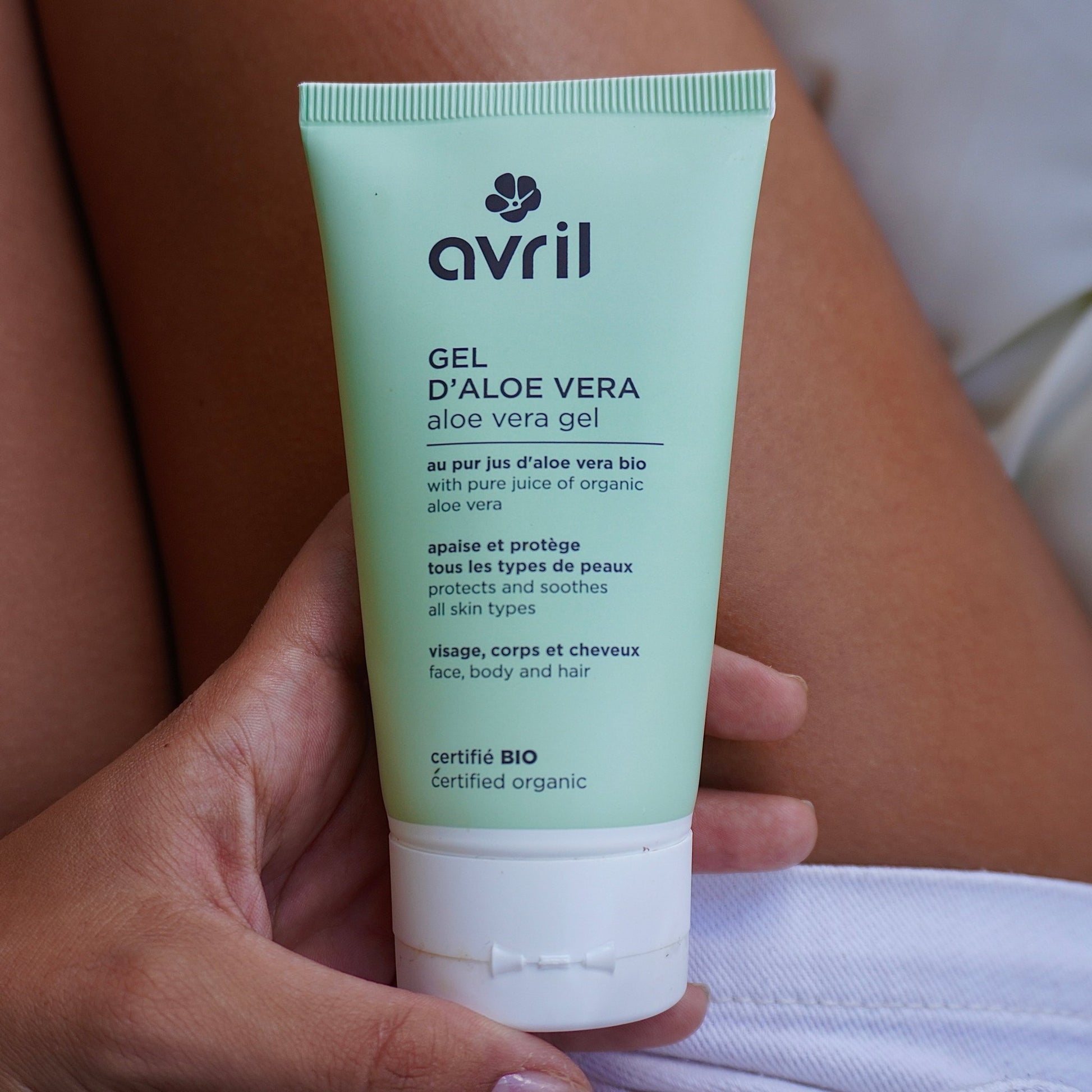 Gel d'aloe vera | Visage, corps et cheveux | BIO | 150mL | Avrilgel d'aloe veraUneViePlusSaine