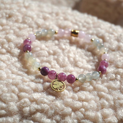 Le Bracelet de la fécondité | Pierre de lune, Lépidolite et Quartz RosepierreUneViePlusSaine