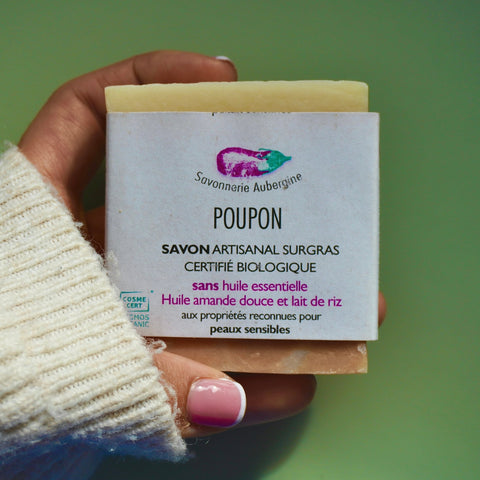 Savon solide | Bébé, enfant & peaux sensibles | Savonnerie aubergine | 100gUneViePlusSaine