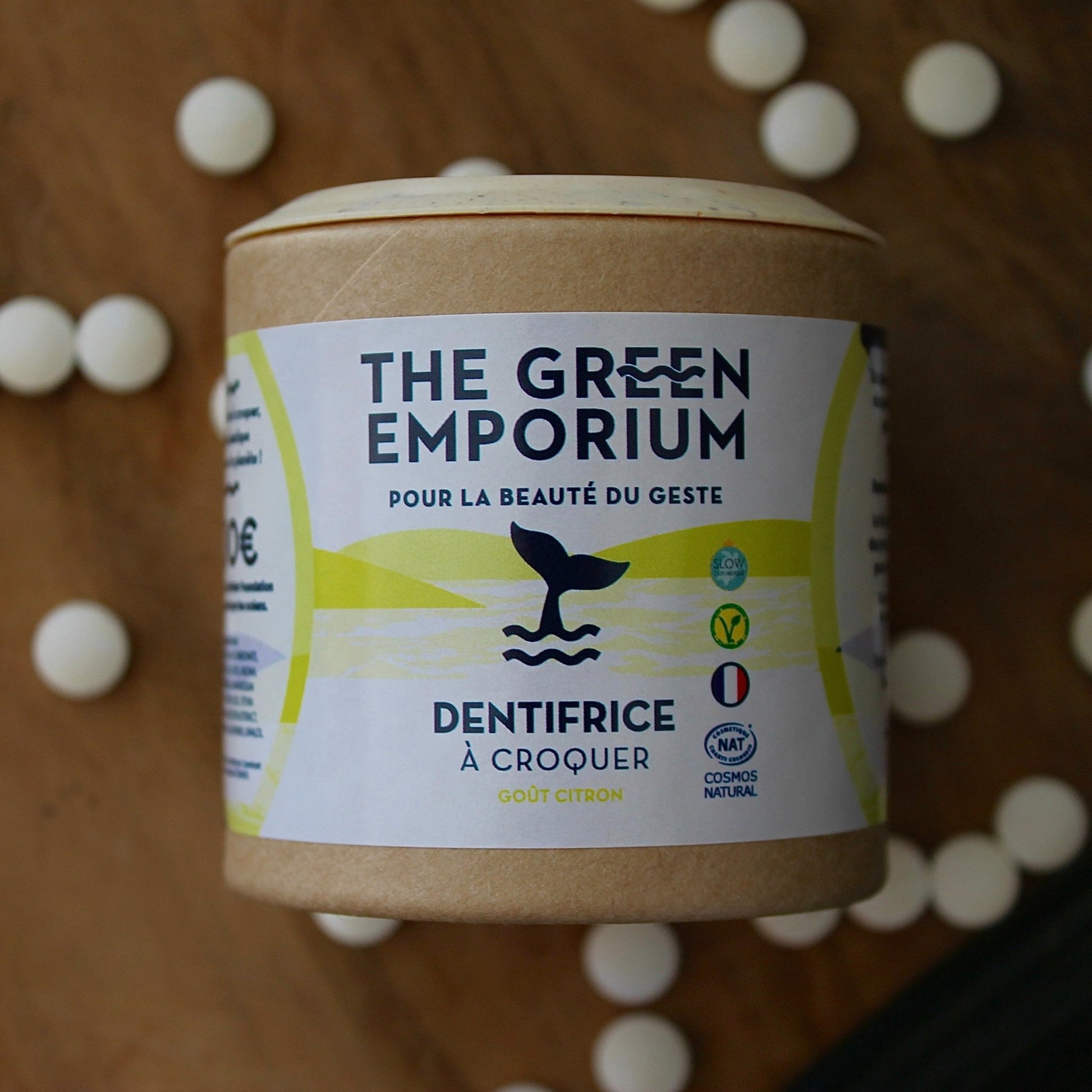 Dentifrice en pastille | Citron | The Green Emporium | 120 pastillesSoins peauUneViePlusSaine