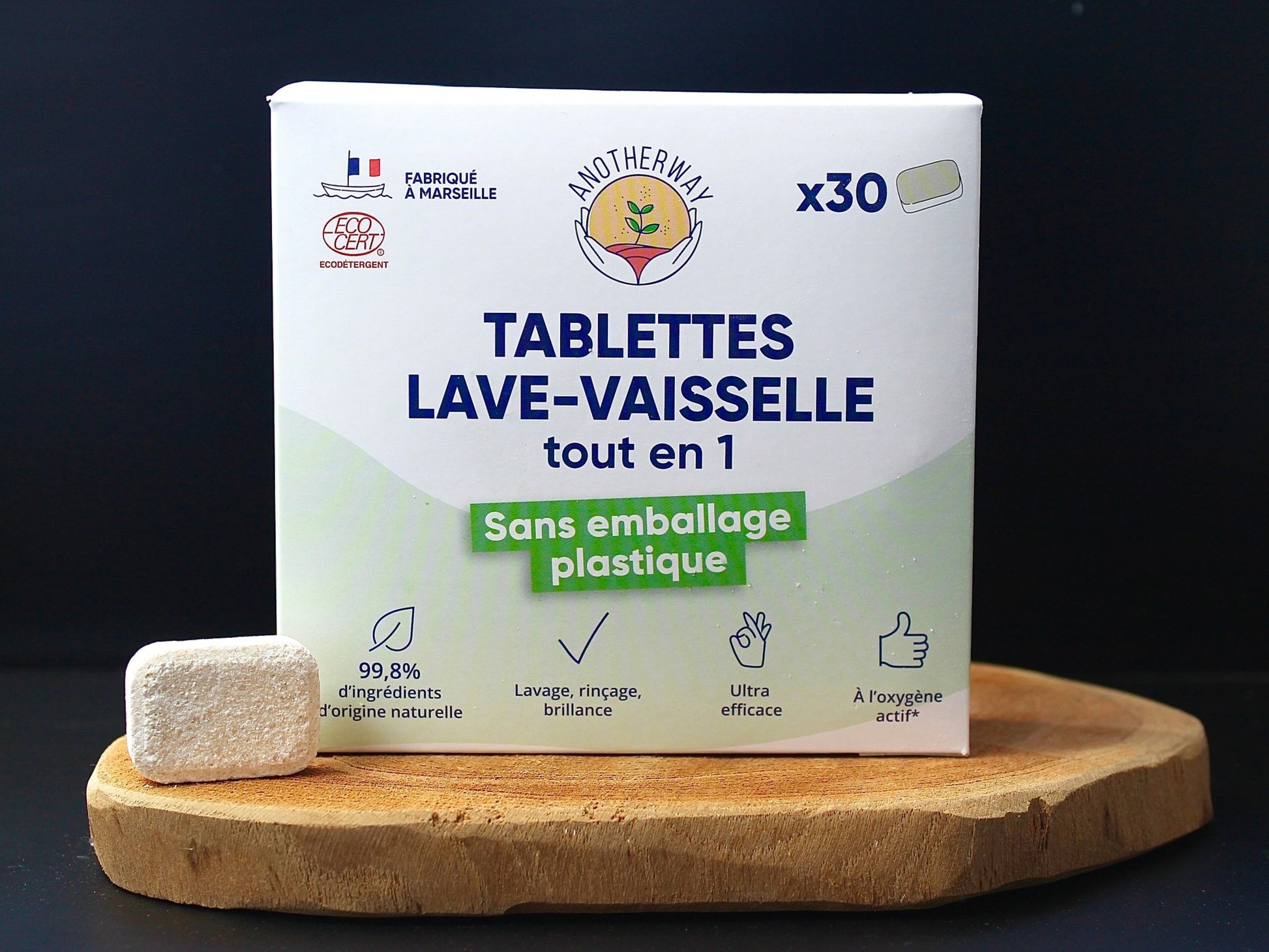 Tablettes lave-vaisselle | 3 en 1 | Boîte de 30 tablettesacide citriqueUneViePlusSaine